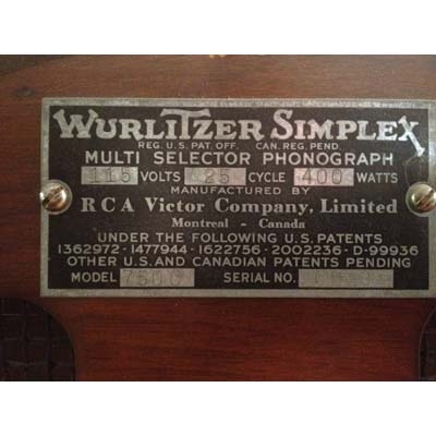 1941 Wurlitzer Model 750