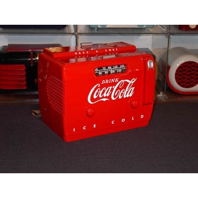 1950 Coca-Cola "Coke" Chest Cooler Bakelite Radio - 