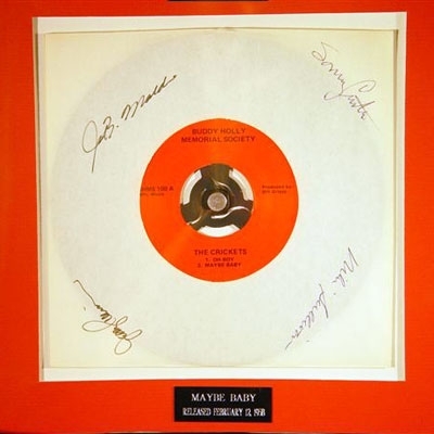 Crickets Autographed Record Sleeve