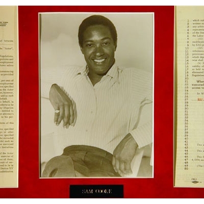 Sam Cooke Autographed Management Contract - 2 Pages - Matted