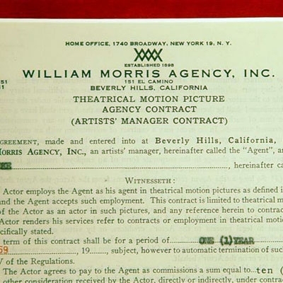 Sam Cooke Autographed Management Contract - 2 Pages - Matted