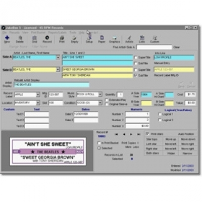 JukeBox - Title Strip Printing Software