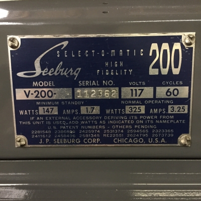 Seeburg V-200 Jukebox (1955) - V-200