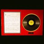 Carl Perkins Autographed Sheet Music and 78 RPM Record - Matted