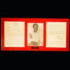 Sam Cooke Autographed Management Contract - 2 Pages - Matted